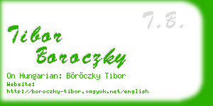 tibor boroczky business card