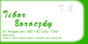 tibor boroczky business card